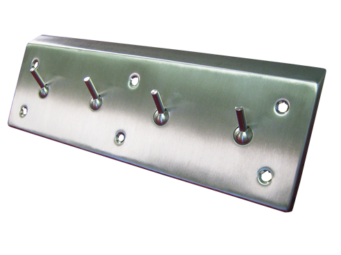 Sloped Top Clothing Hooks Strip